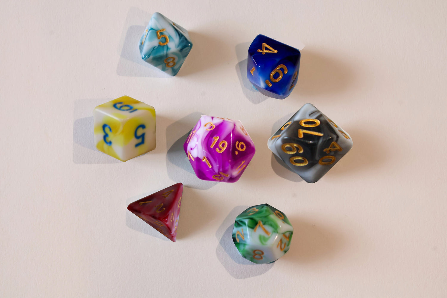 Colour Resin Dice Set